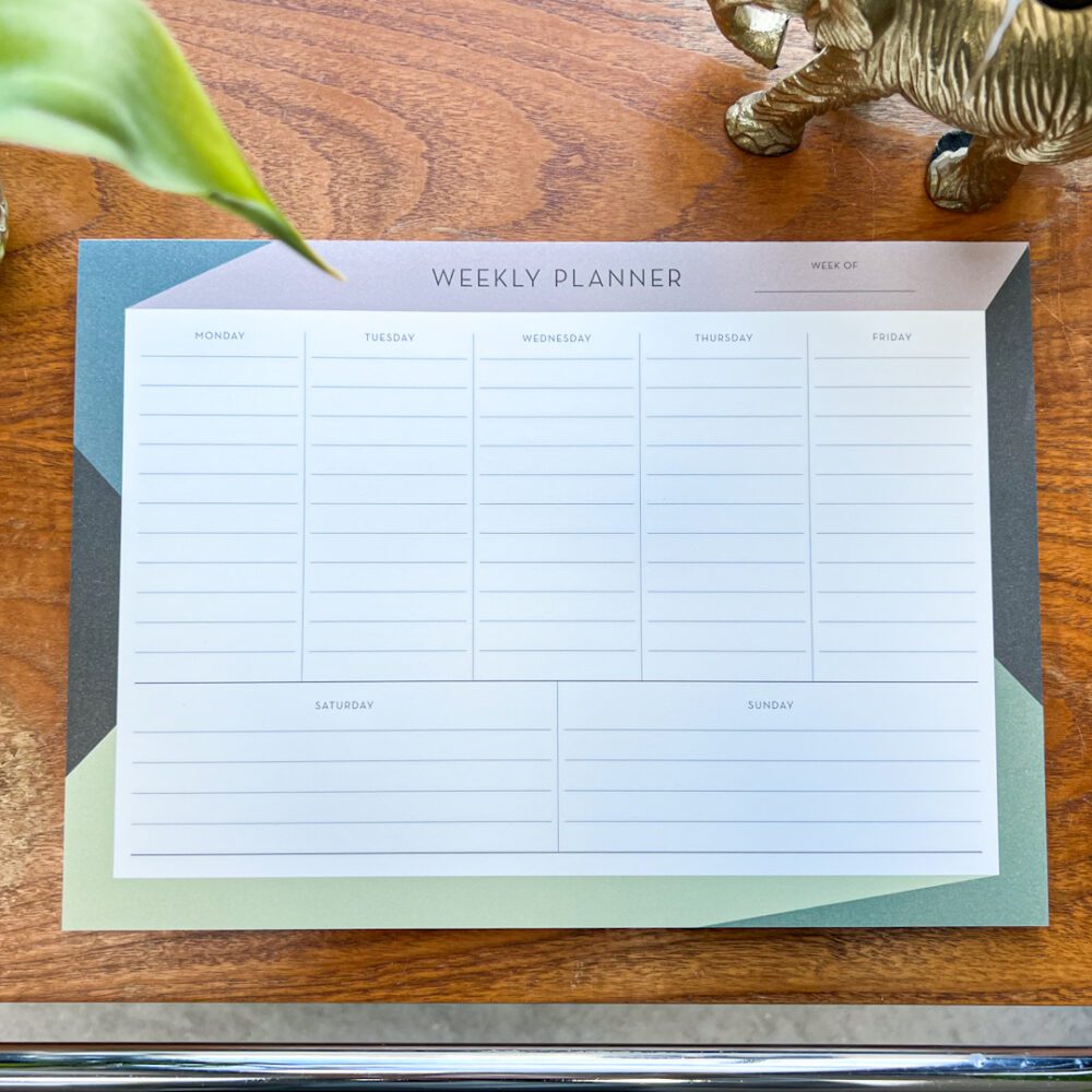 Weekplanner ongedateerd kleurrijk