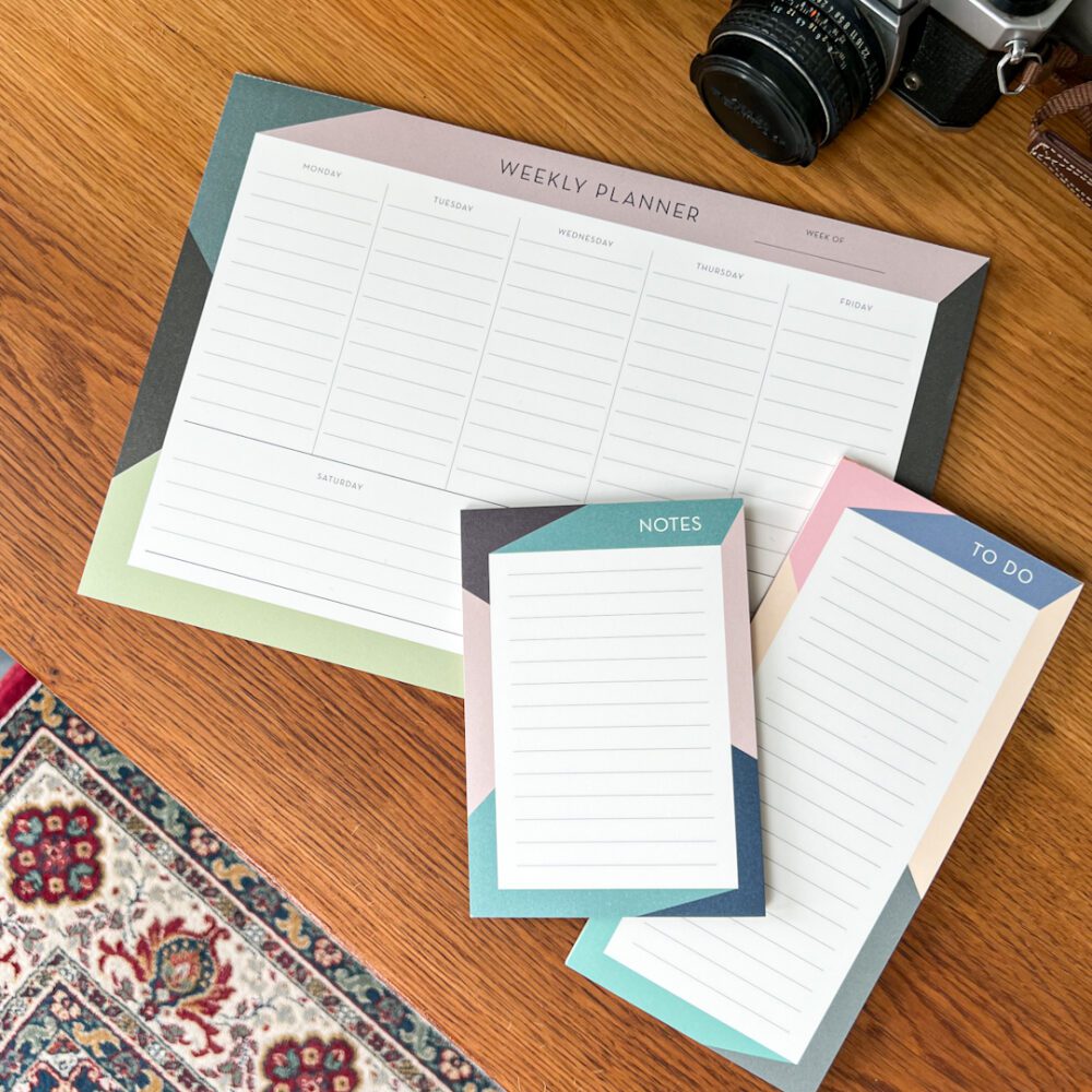 Weekplanner ongedateerd kleurrijk