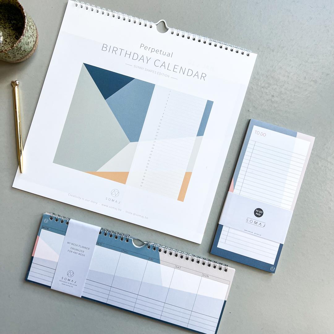 Verjaardagskalender Sunny Shapes XL 3 Verjaardagskalender Sunny Shapes XL - Afbeelding 3