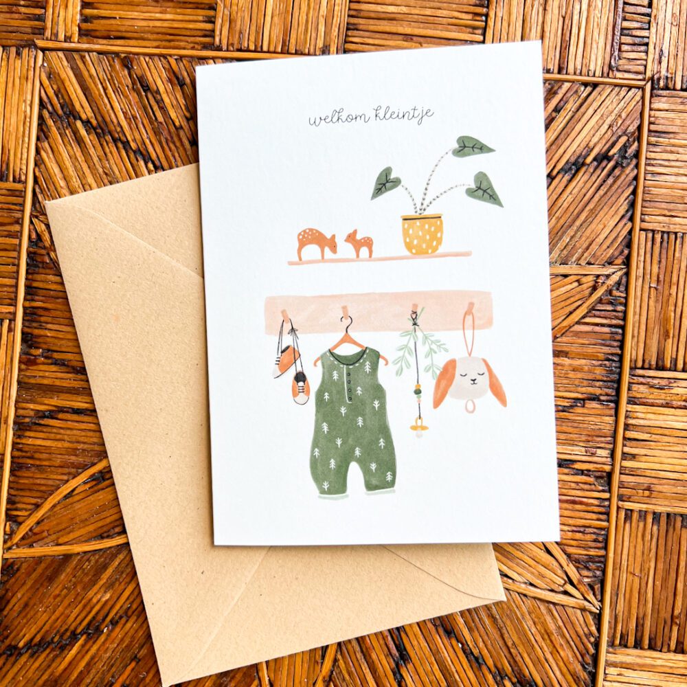 Wenskaart Welkom Kleintje