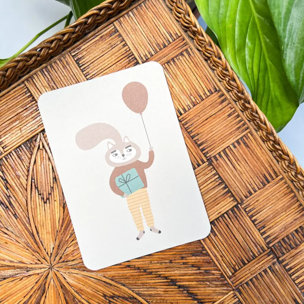 Kaartje Jarig Met Ballon