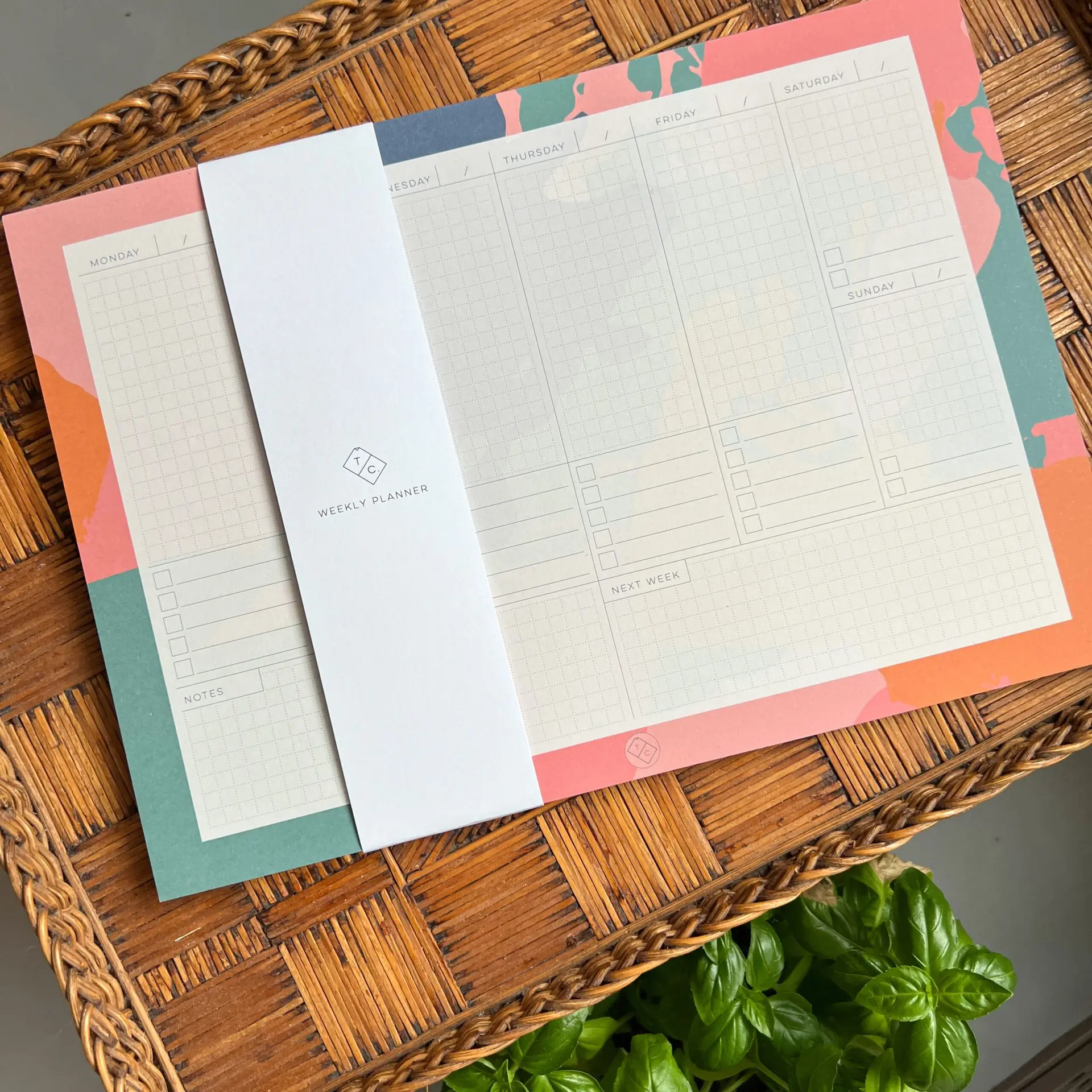 Weekplanner Juno 4 Weekplanner roze ongedateerd