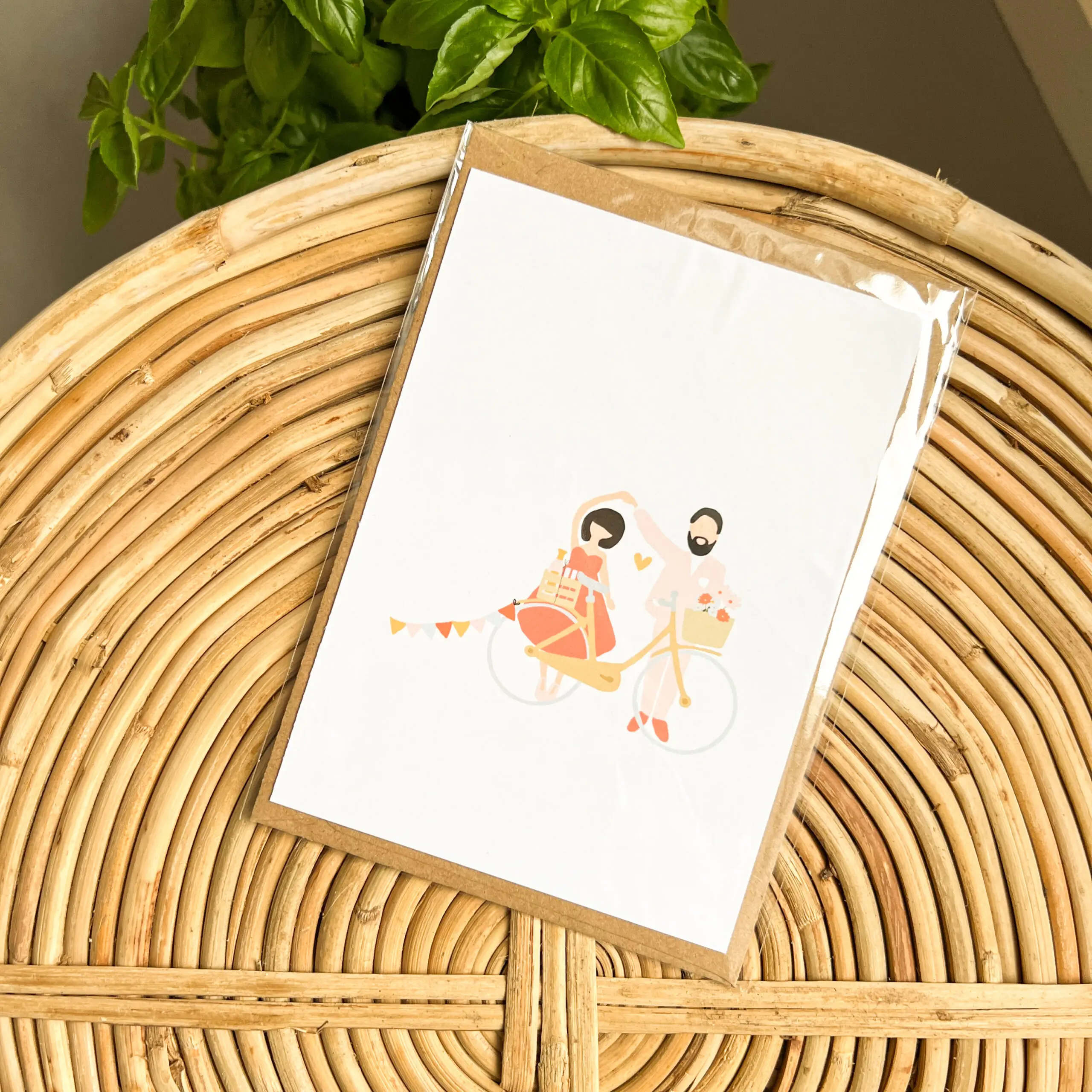 Wenskaart Trouwdag Samen op de Fiets 1 Wenskaart Trouwdag Samen op de Fiets