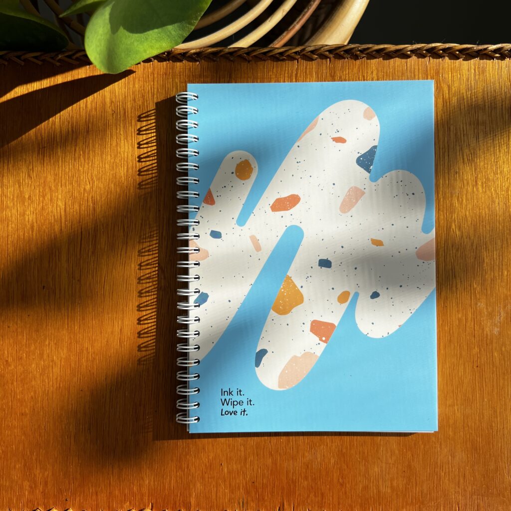 Uitwisbaar notitieboekje A5 Rocky Ice van MOYU met lichte cover