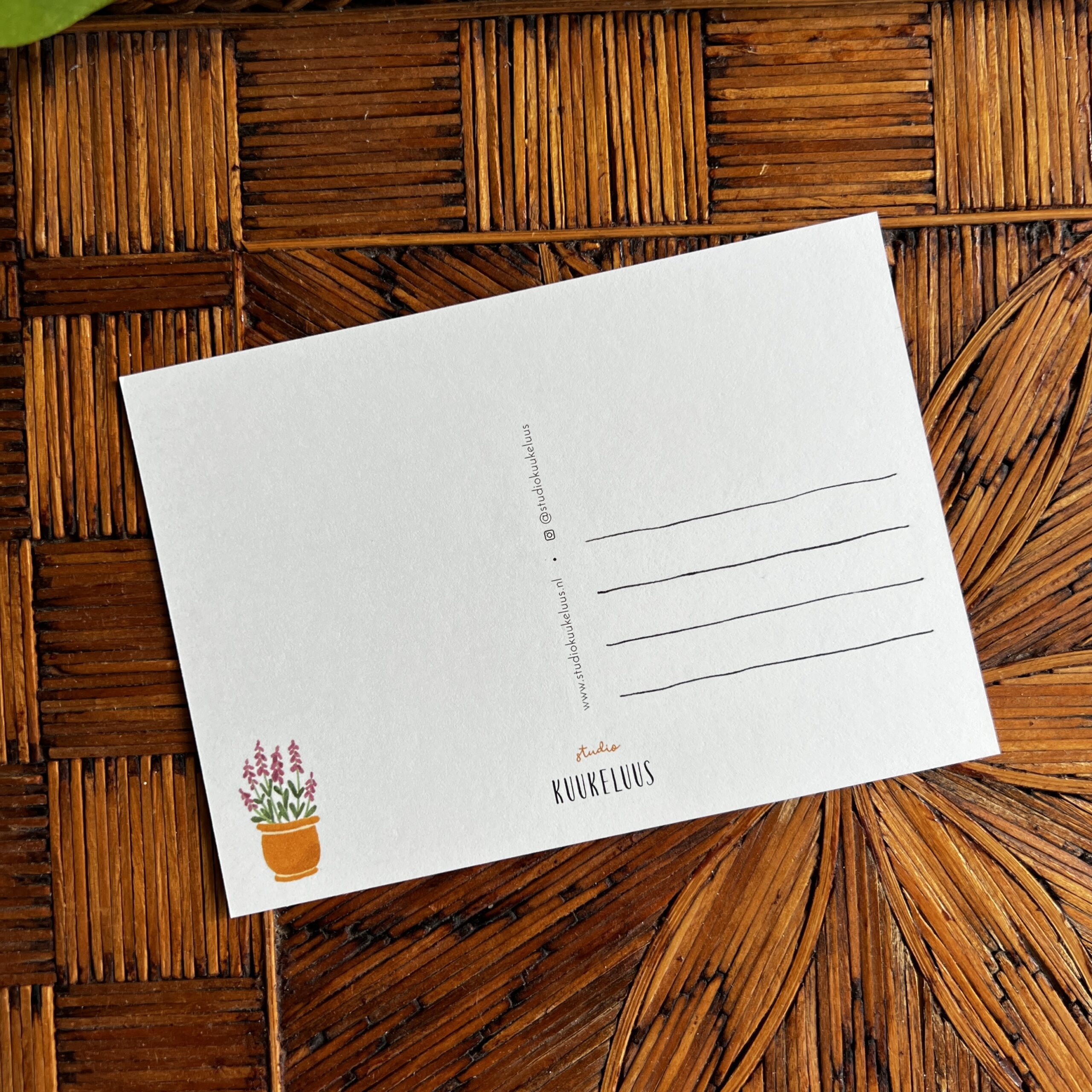 Ansichtkaart Lief Huisje 2 Illustratie van een lief huisje zonder tekst